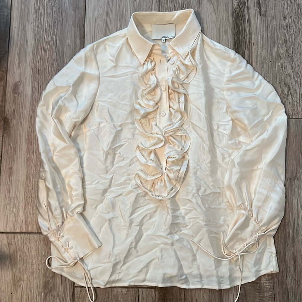 3.1 Phillip Lim silk ruffle blouse sz 8